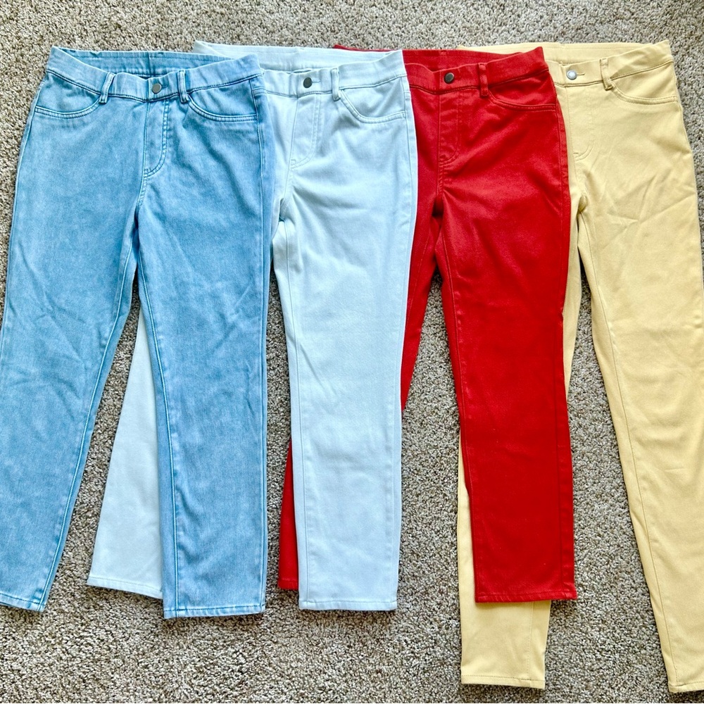 Uniqlo Jeggings Ultra Stretch Color Denim Cropped Leggings bundle of 4 pair